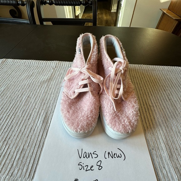 Vans Pink Fuzzy Lace-Up Sneakers - Picture 4 of 4